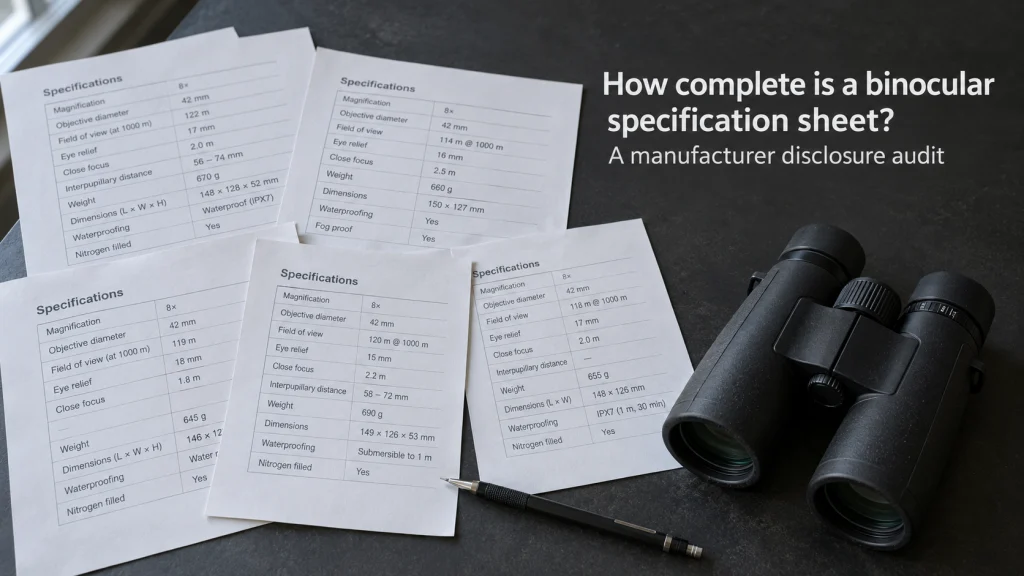 Binocular Specification Sheet
